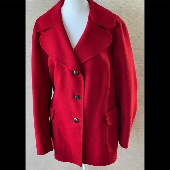 Talbots Jackets & Blazers - Talbots Double Faced Wool Red Jacket, 18W Petites